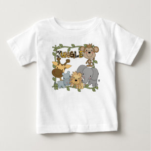 Camiseta Para Bebê Camiseta e presentes dos animais da selva do bebê