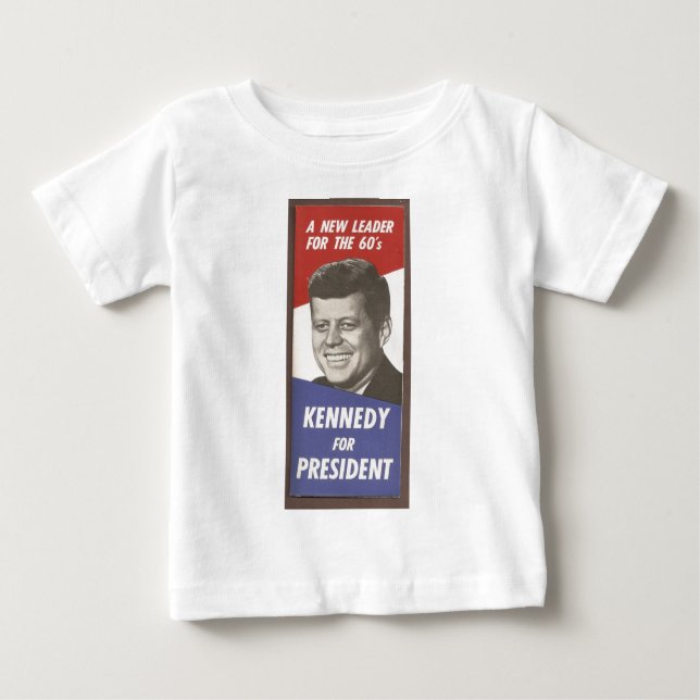 Camiseta Para Bebê Campanha de JFK (Frente)