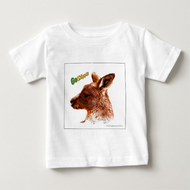 Camiseta Para Bebê Canguru (Frente)