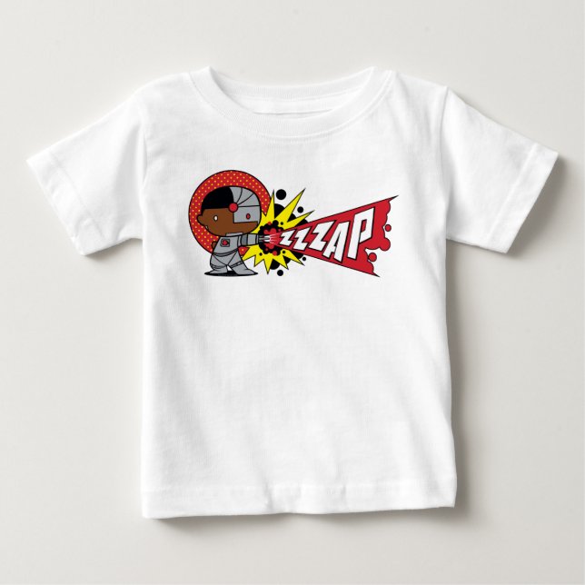 Camiseta Para Bebê Canhão Cibernético de Chibi Cyborg (Frente)