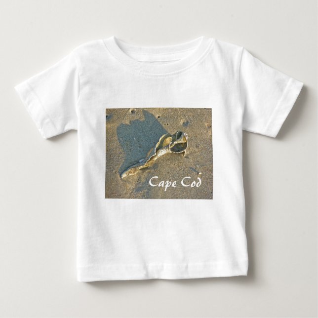 Camiseta Para Bebê Cape Cod Massachusetts - Shell & Surf (Frente)