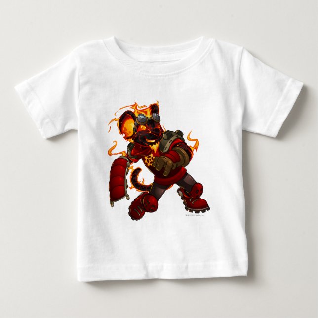 Camiseta Para Bebê Capitão 2 da equipe de Moltara (Frente)