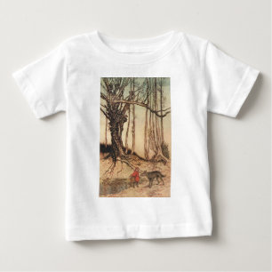 Camiseta Para Bebê Capuz Vermelho Assustador