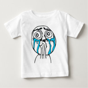 Camiseta Para Bebê Cara bonito Meme da raiva da sobrecarga do