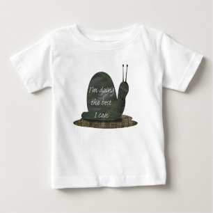 Camiseta Para Bebê Caracol estou fazendo o melhor que posso