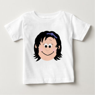 Camiseta Para Bebê Caras e gráficos do divertimento das crianças