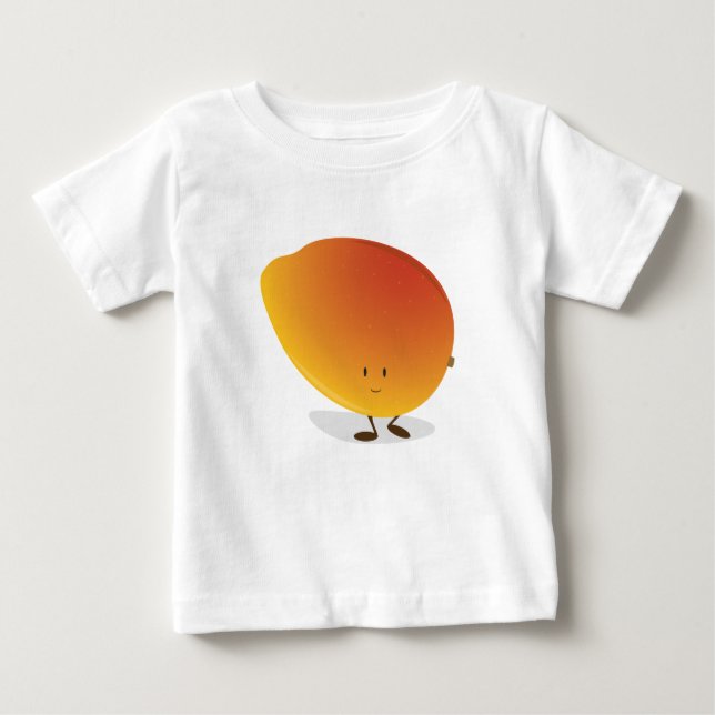 Camiseta Para Bebê Caráter de sorriso da manga (Frente)