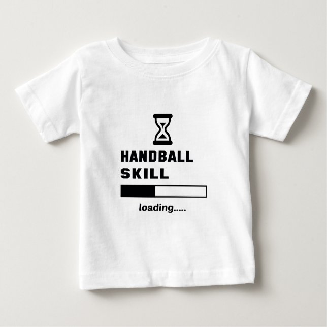 Camiseta Para Bebê Carga da habilidade do handball ...... (Frente)