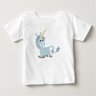 Camiseta Para Bebê Caricatura Bela Amiga Unicorn Baby T Shirt