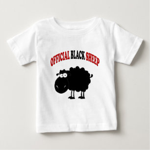 Camiseta Para Bebê Carneiro preto engraçado