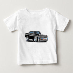 Camiseta Para Bebê Carro 1966-67 preto da nova