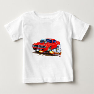 Camiseta Para Bebê Carro 1970 do vermelho de Cuda