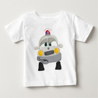 Camiseta Para Bebê Carro de Polícia com Nome de Xerife Personalizado