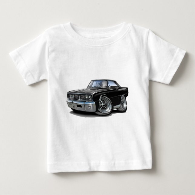 Camiseta Para Bebê Carro Preto Coronet 1966 (Frente)