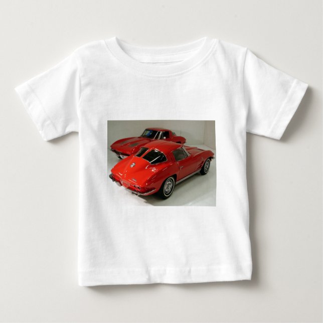 Camiseta Para Bebê Carros de janela de divisão clássicos (Frente)