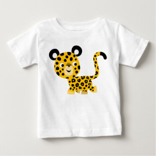 Camiseta Para Bebê Cartoon Bonito Sorrindo Camiseta-Leopardo