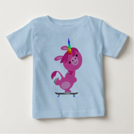 Camiseta Para Bebê Cartoon de SkateBOA Unicorn Baby T Shirt