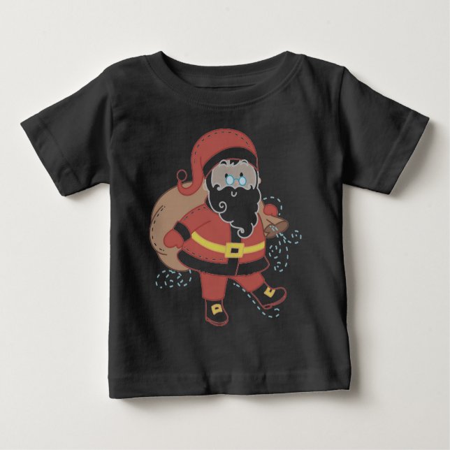 Camiseta Para Bebê Cartoon festivo (Frente)