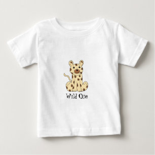 Camiseta Para Bebê Cartoon Leopard - Wild One