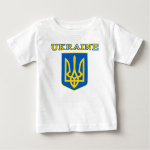 Camiseta Para Bebê Casaco de armas da Ucrânia