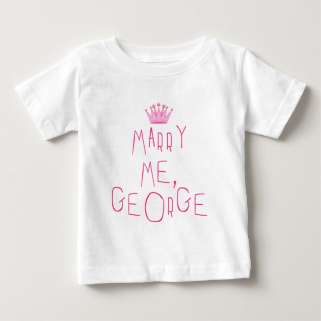 Camiseta Para Bebê Casado, George (Frente)