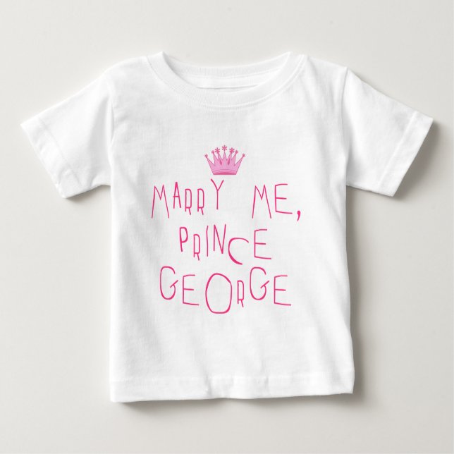 Camiseta Para Bebê Casado Me Prince George (Frente)