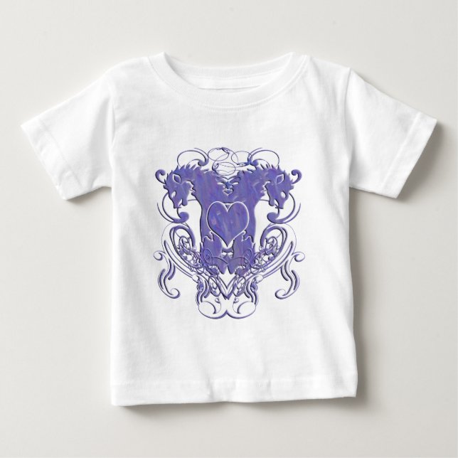Camiseta Para Bebê Casamento Lion Rampant Renaissance (Frente)