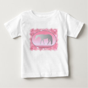 Camiseta Para Bebê Cavalo ocidental de prata do prazer em Brokeh
