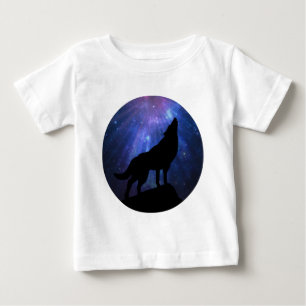 Camiseta Para Bebê Celestial Wolf