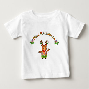 Camiseta Para Bebê Cervos de Mele Kalikimaka