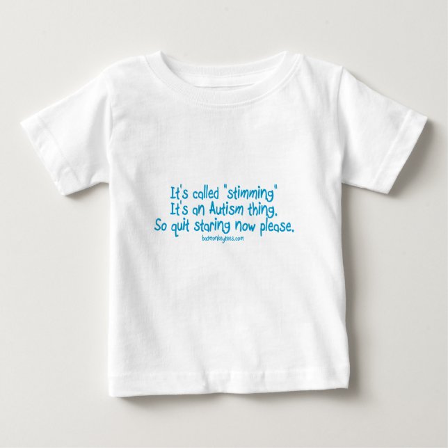 Camiseta Para Bebê Chamou "stimming " (Frente)
