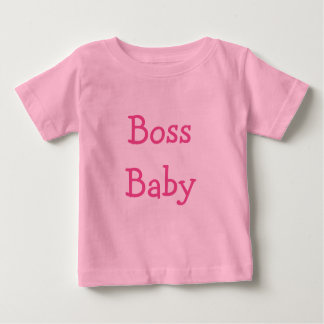 Camiseta Para Bebê Chefe Bebê (Letras Rosa)*