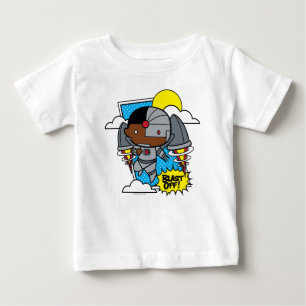 Camiseta Para Bebê Chibi Cyborg Blast Off!