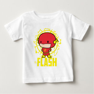 Camiseta Para Bebê Chibi Flash com eletricidade