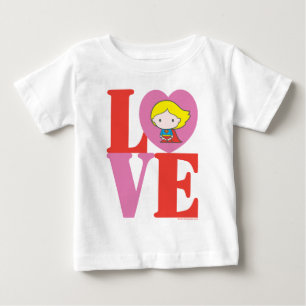 Camiseta Para Bebê Chibi, super garota, amor