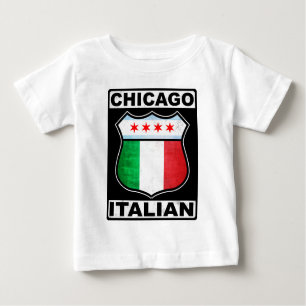 Camiseta Para Bebê Chicago Italiano Americano