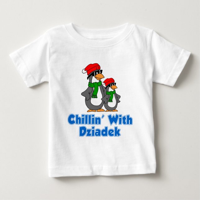 Camiseta Para Bebê Chillin Com Dziadek (Frente)