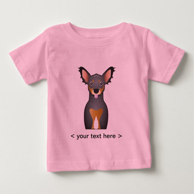 Camiseta Para Bebê Chiweenie Cartoon Personalizado (Frente)