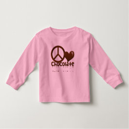 Camiseta Para Bebê Chocolate Peace Love