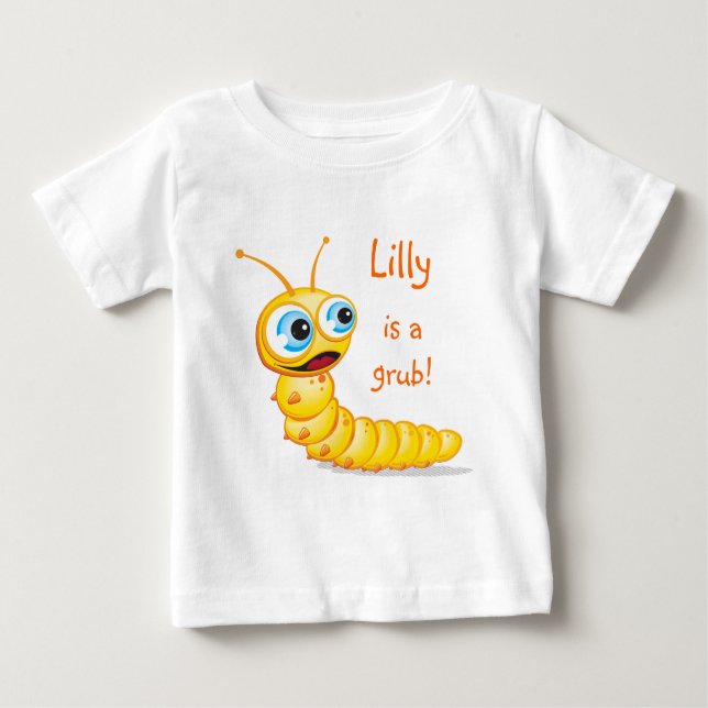 Camiseta Para Bebê Chompe o Grub: (Frente)