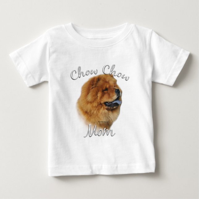 Camiseta Para Bebê Chow Chow Mãe 2 (Frente)