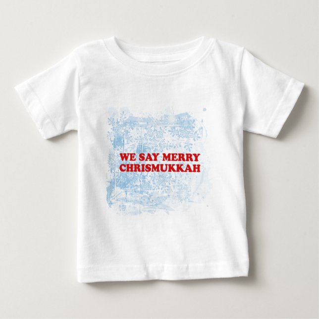 Camiseta Para Bebê chrismukkah alegre (Frente)