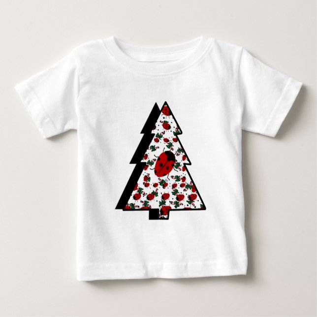 CAMISETA PARA BEBÊ CHRISTMAS LADYBUGS (Frente)