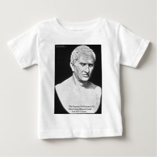 Camiseta Para Bebê Cicero Cartões de Citações de Sabedoria "Bom & Mal