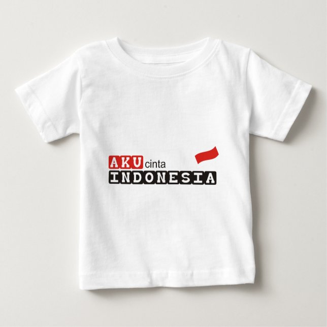Camiseta Para Bebê cinta Indonésia do aku (Frente)