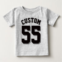 Cinza e bebê preto | Sports Jersey