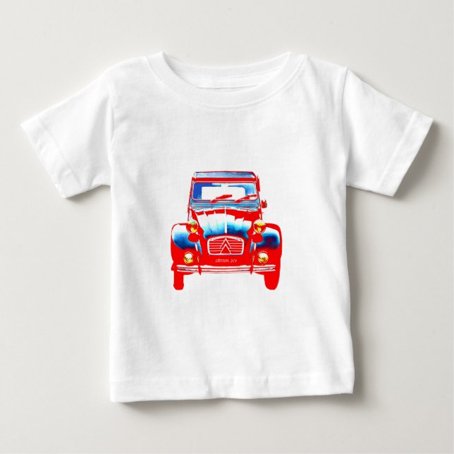 Camiseta Para Bebê Citroen 2CV 2 (Frente)