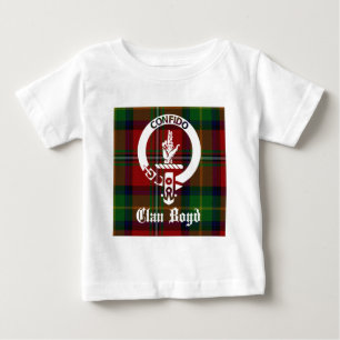 Camiseta Para Bebê Clan Boyd Crest Tartan