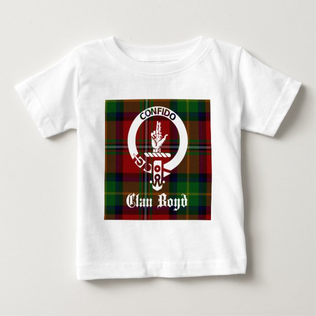 Camiseta Para Bebê Clan Boyd Crest Tartan (Frente)