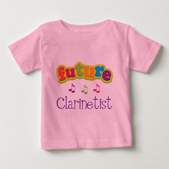 Camiseta Para Bebê Clarinetist (futuro) (Frente)
